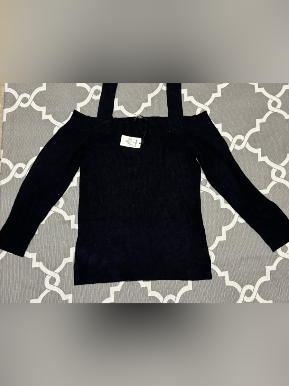 Express Black Off-Shoulder Sweater